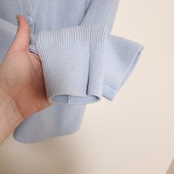 LULULEMON Blue Merino Wool Blend Button Front Cardigan - Picture 8 of 11